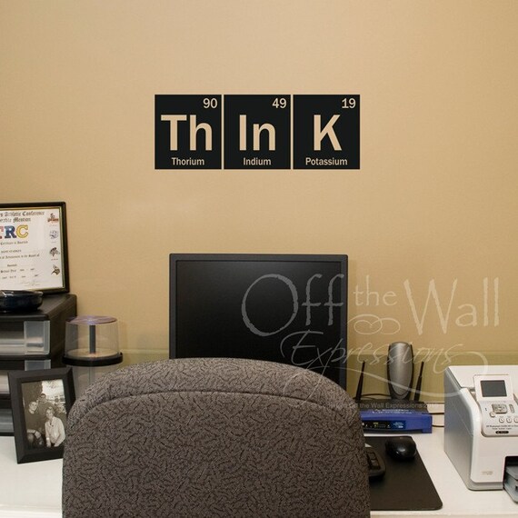 Think Periodic Table vinyl decal