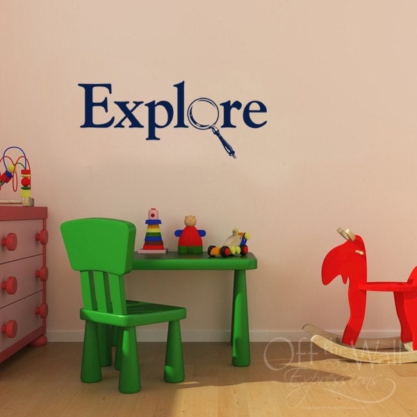 Explore, kids vinyl decal