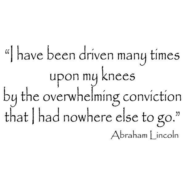 Abe Lincoln Prayer Quote vinyl decal