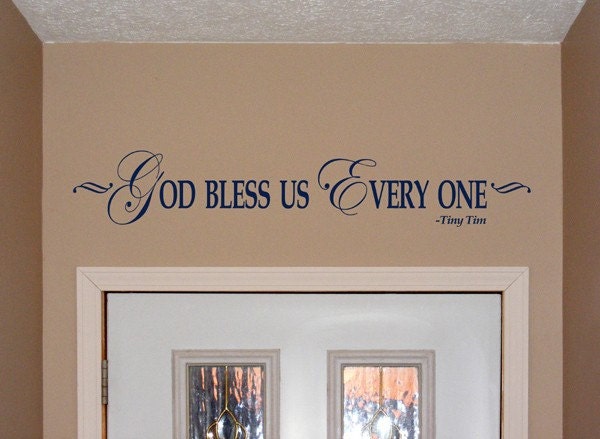 God Bless Us Everyone vinyl decal holiday sticker