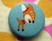 Deer Pin - Handmade Woodland Button by Vegancraftastic