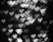 Fine Art Abstact Black White Photograph Print - Love Is All Around - Shabby Chic romantic dreamy 11x14