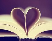 Love Story - Large Still Life Photograph Print Metallic 11x14 - spring Easter Amethyst book reading lover