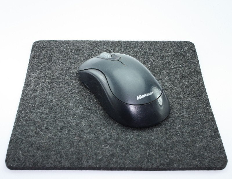 Felt Mouse Pad in 5mm Thick Virgin Merino Wool Felt, Anthracite