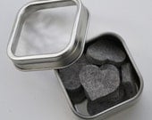 NEW heartfelts in a tiny, terrific, reusable tin- anthracite