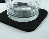 Felt Coasters in 5MM Thick Virgin Merino Wool Felt-Basic Black