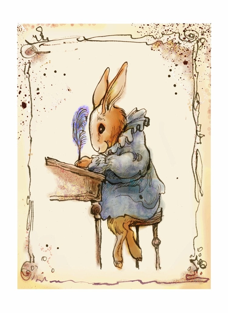 Bunny Writing