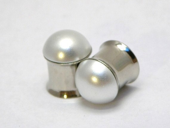 Pearl Plugs 2 0 00 Gauge 7/16 1/2 Inch 6mm 8mm 10mm 11mm 12mm