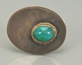 VINTAGE Pin STERLING Turquoise Modern