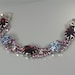 V I N T A G E Bracelet Beautiful Unique Purple Glass Rhinestone Teardrop