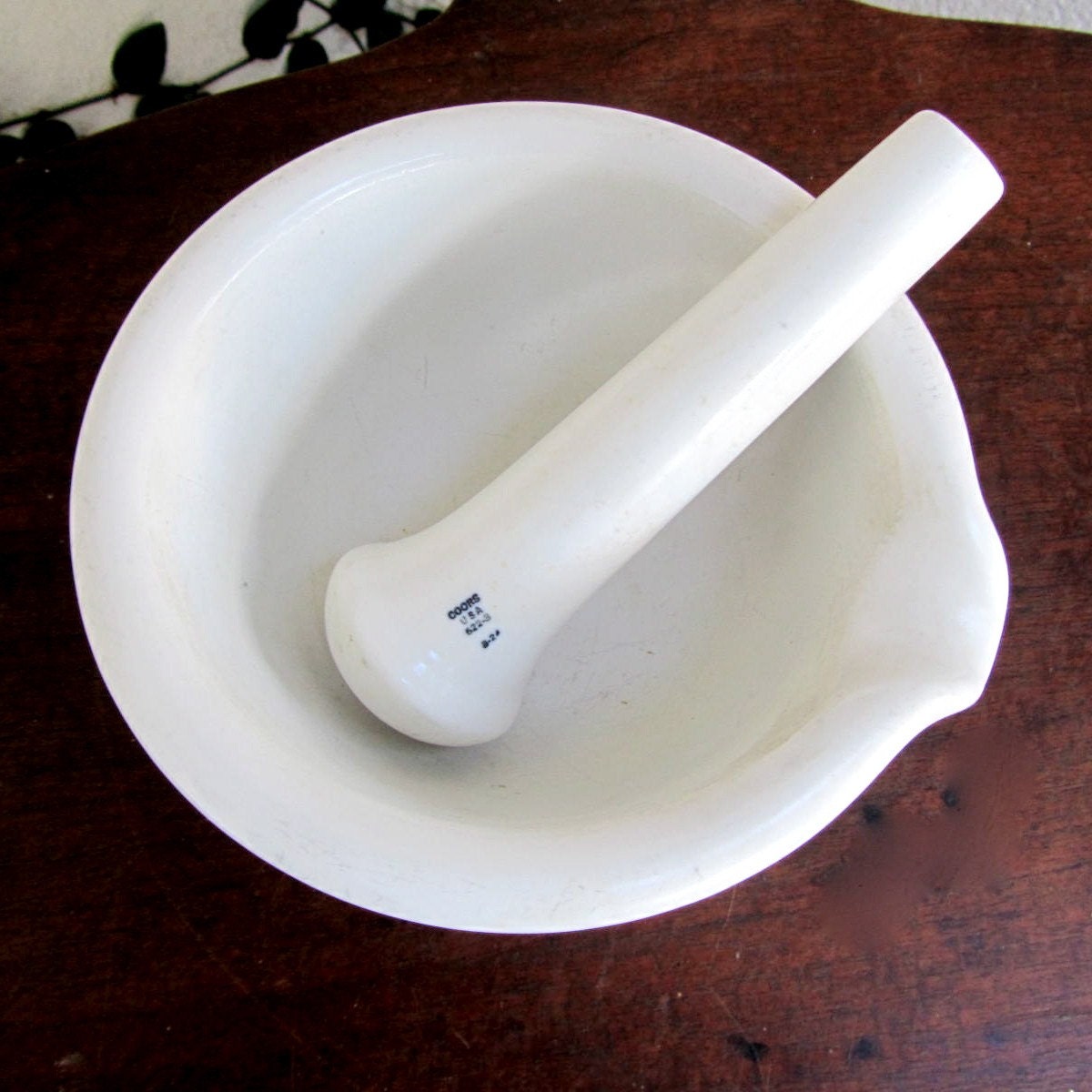 Vintage Coors apothecary mortar and pestle extra large