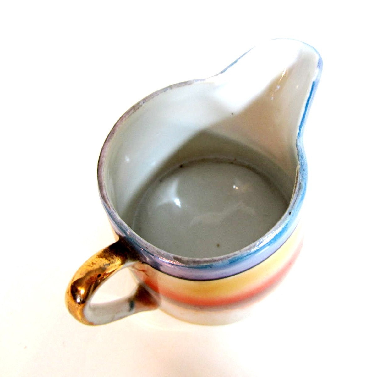 Vintage lusterware creamer palm trees and camel