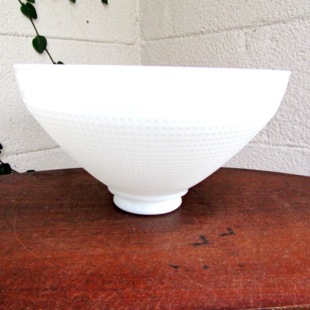 Vintage large Corning milk glass lamp shade