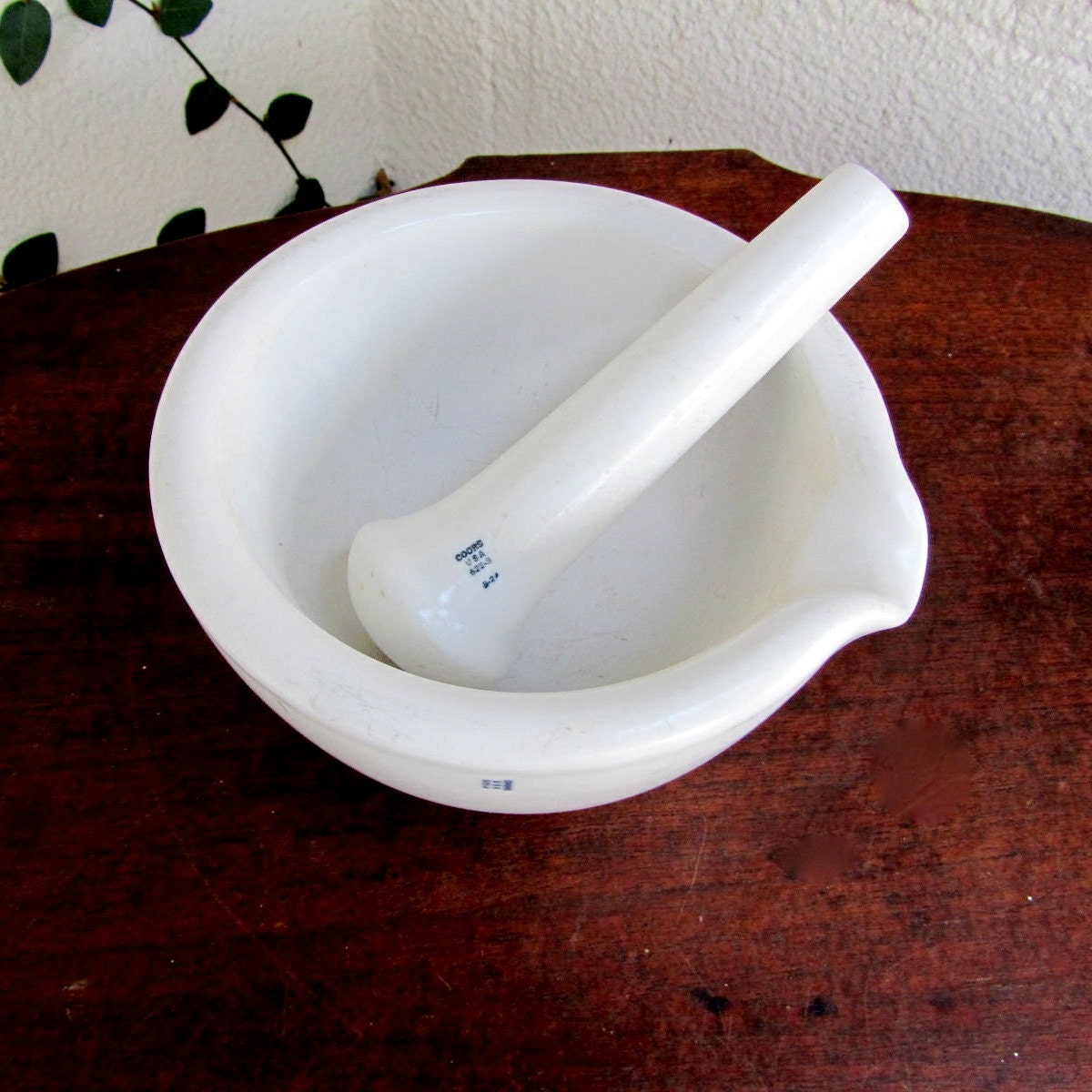 Vintage Coors apothecary mortar and pestle extra large