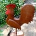 Vintage carved wooden rooster American folk art