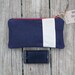 waxed canvas nautical striped zippered pouch utility bag