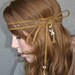 Hippie tie headband of braided leather, headbands for women and teens