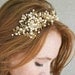 Wedding tiara, wedding headband, Vintage dream golden tiara, bridal hair, wedding accessory
