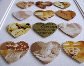 CLEARANCE SALE Romance is Golden Upcycled - 3D Hearts - Glossy Gold and Ivory with a Touch of Black - 8x10