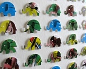 Curious George Recycled - 3D Baby Elephant Whimsy Collage - 8x10 - Made to Order