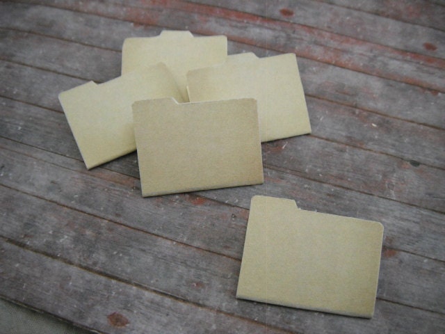 Miniature Manila Folders (Set of 5)