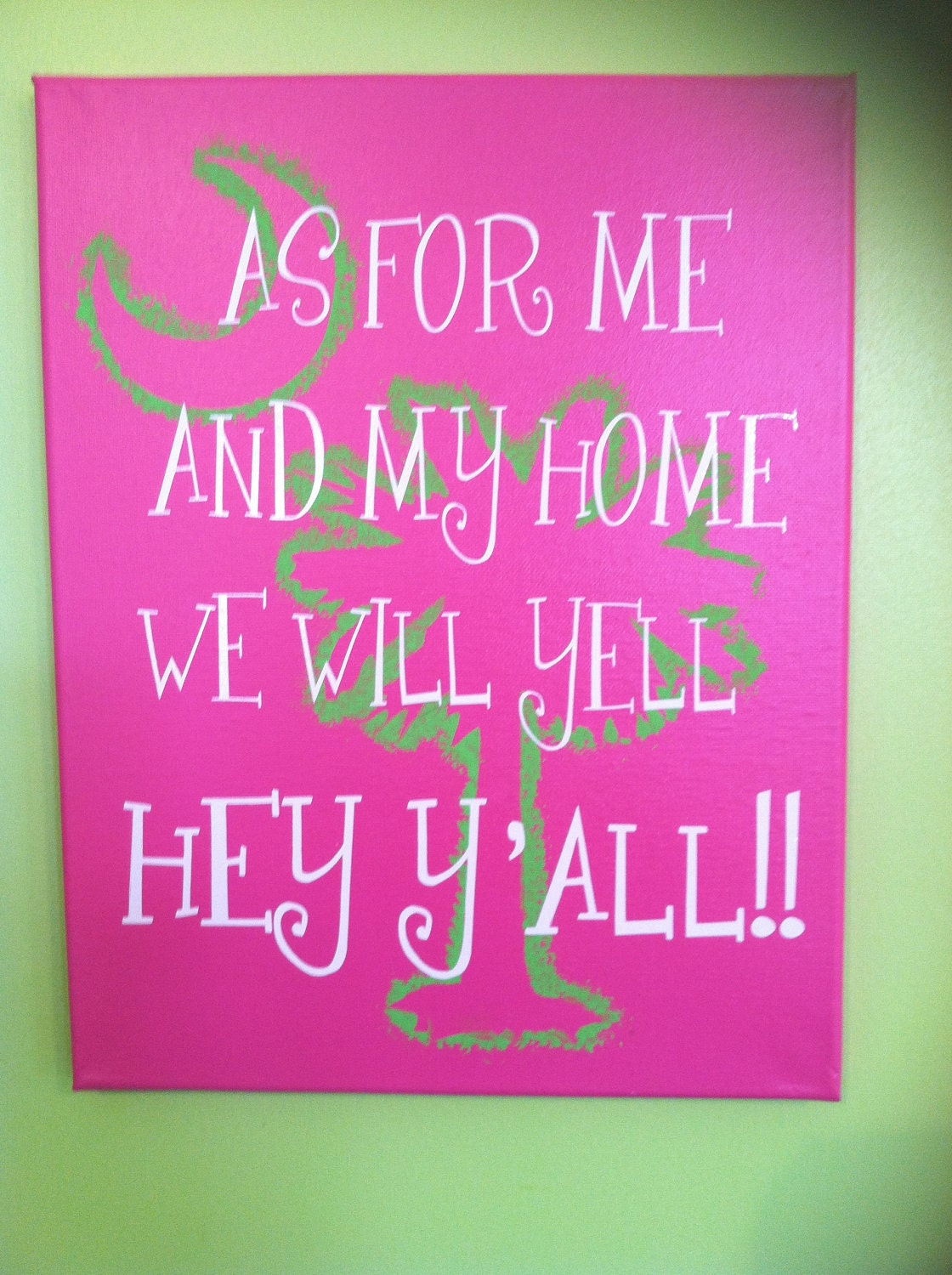 As For Me... Gamecocks, Clemson,Southern painted canvas.