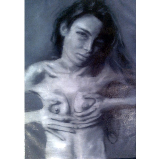 Original Painting Oil on Canvas Nude Art Figure Female