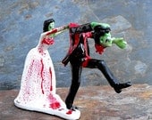 Zombie Couple Day of the Dead Inspired Cake Topper
