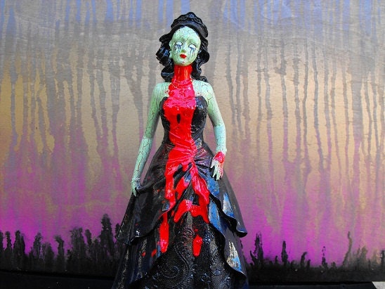 Zombie Girl Day of the Dead Inspired Statue