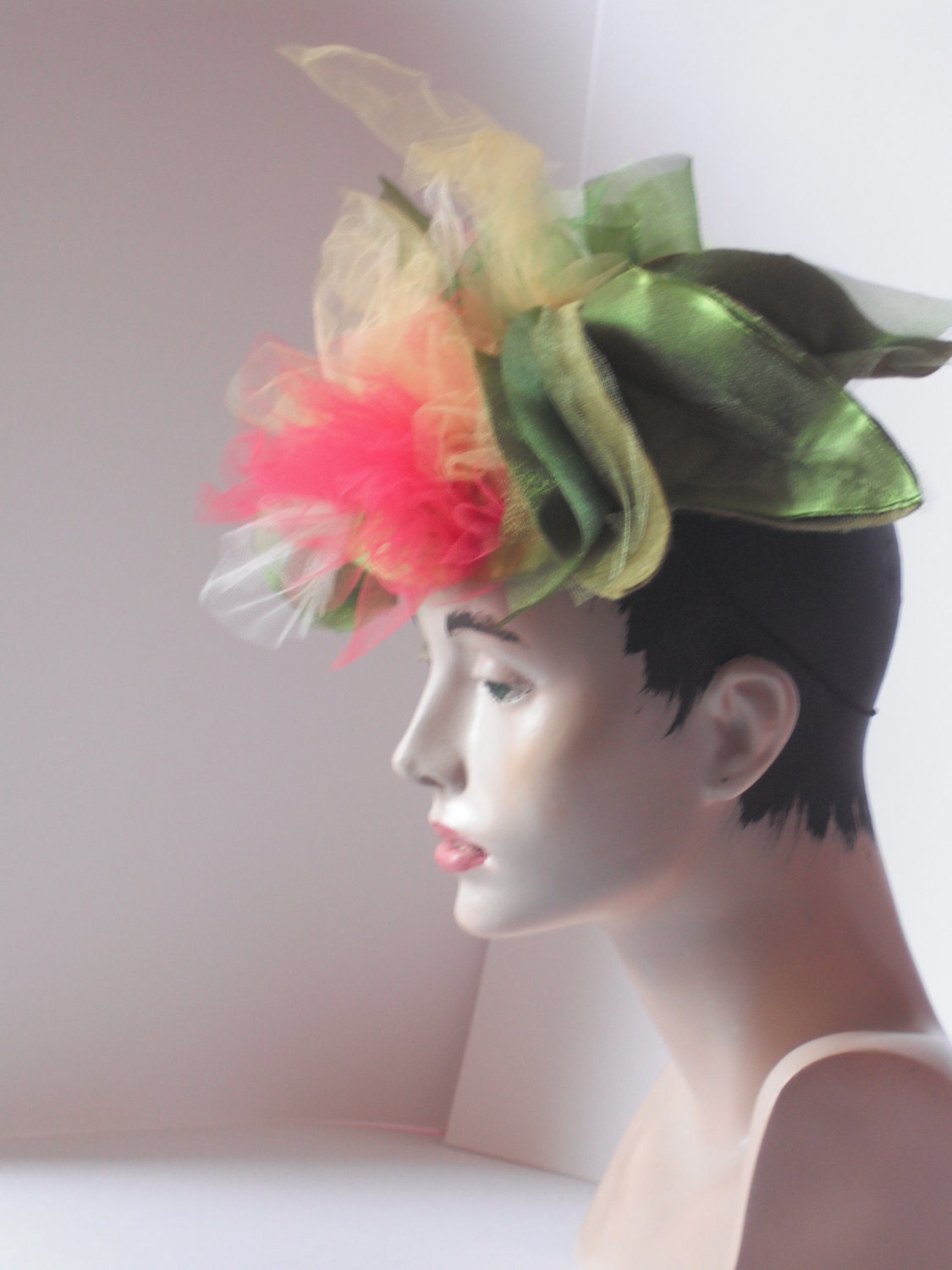 Tulle Headpiece    Milliners of Etsy Challenge