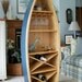 6 Ft Boat Wine Rack Glass Holder bookcase shelf canoe Hand crafted Knotty Pine bookshelf nautical furniture