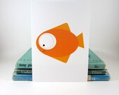 5 x 7 Fish Print, Wall Art Print, Childrens Art, Kids Print, Nursery PIctures, Home Decor, Ocean Creature, Poster