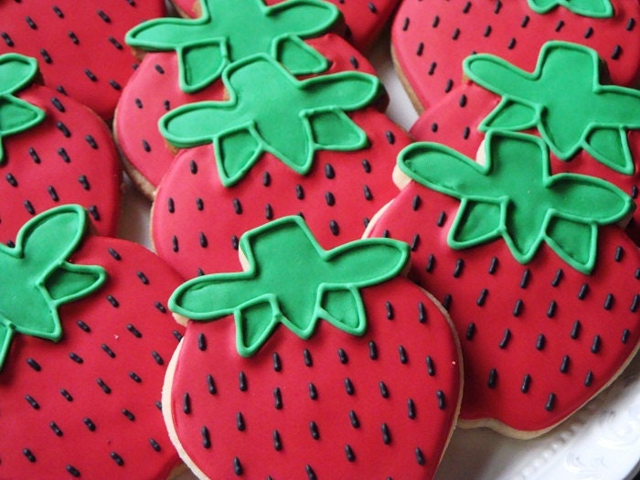 Summer Strawberry cookies 1 dozen