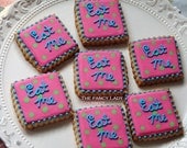 Alice in wonderland Eat Me cookies 1 dozen  two size options