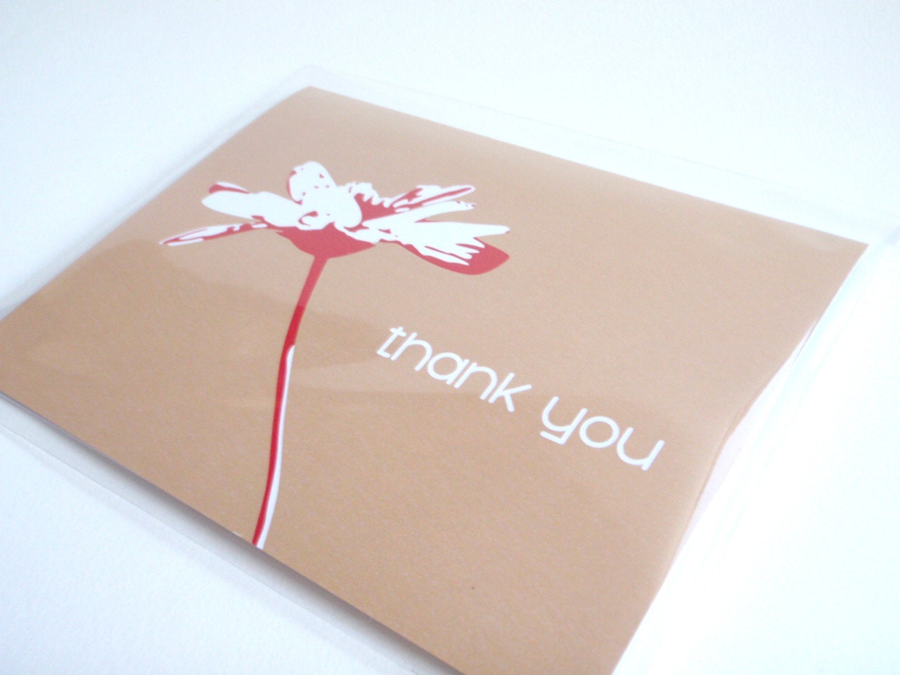 Thank You Card with Delicate Flower Design