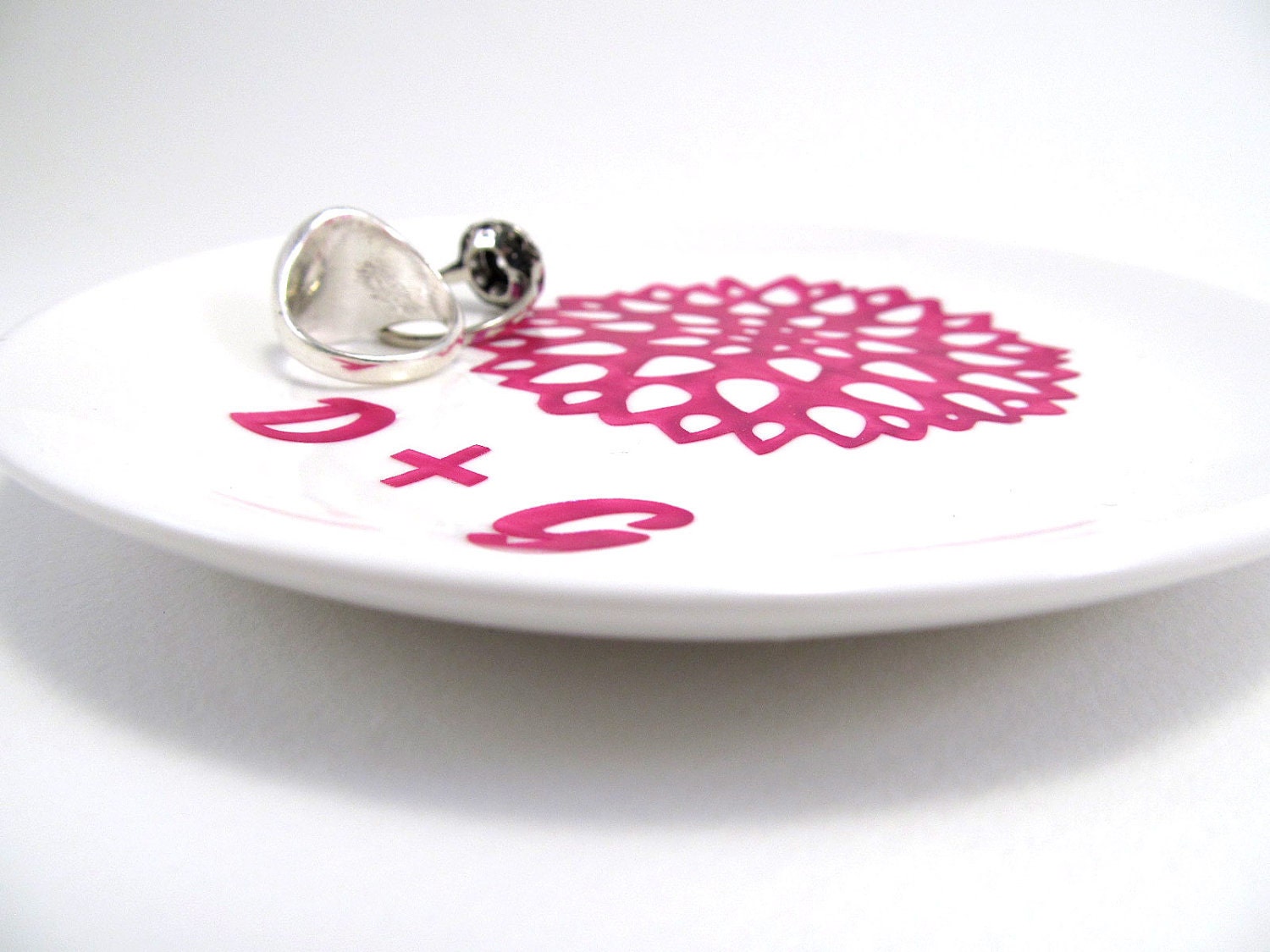 Custom Ring Dish - Keepsake for your Wedding -Dahlia Design