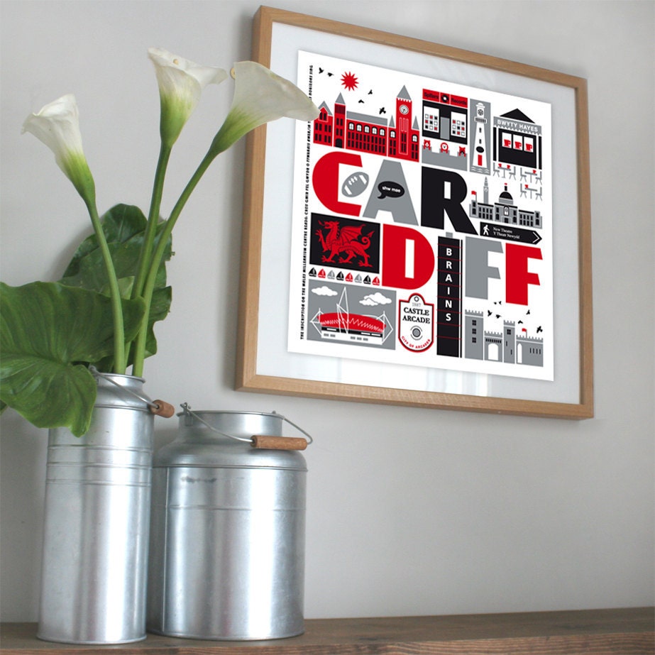 Cardiff Wales print