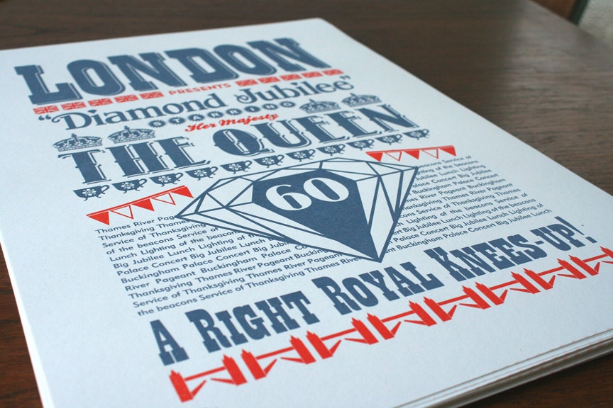 Queen's Jubilee Screen print - SALE