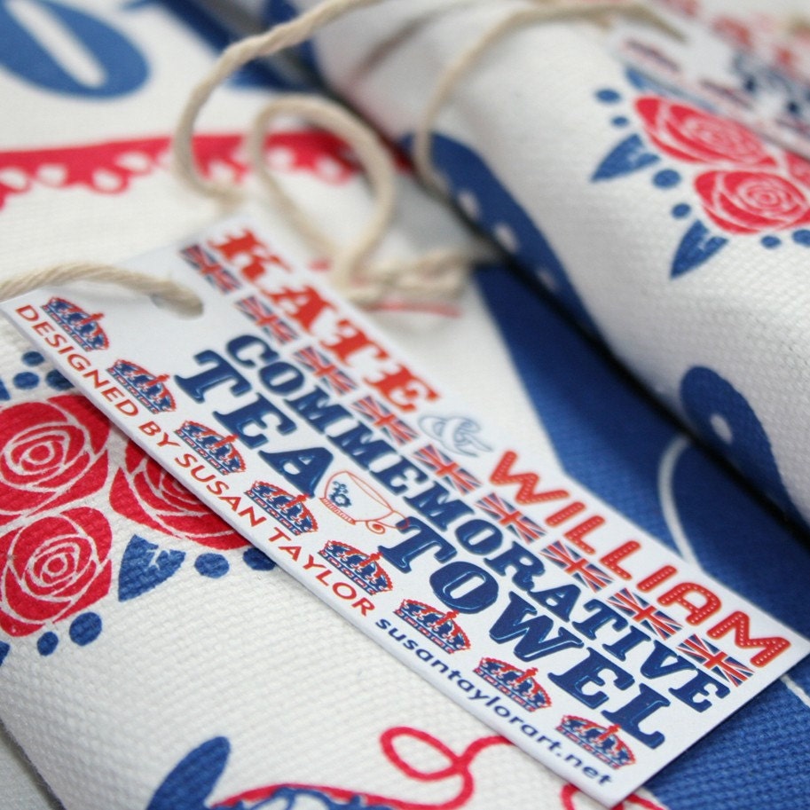 William and Kate Royal Wedding Commemorative tea towel