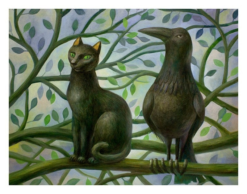Limited Edition Print 14 x 11 - Meeting on the tree 10/50