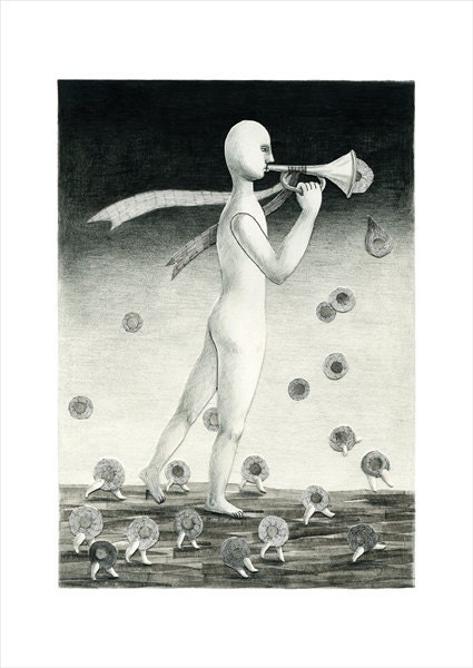 Limited Edition Print A4 size - An immature bugle 2/50