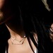 Tiny Rustic Crescent Moon and Star Necklace