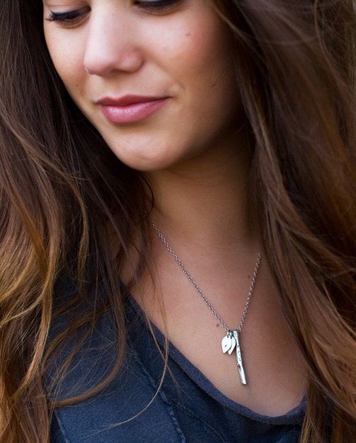 Meet Me at the Birch Family Tree Necklace - Personailzed Custom with Two Leaves