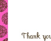 Ornamental Flower Thank You Set of 12