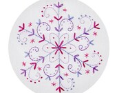 Embroidery Pattern Lilac Snowflake Christmas Winter PDF