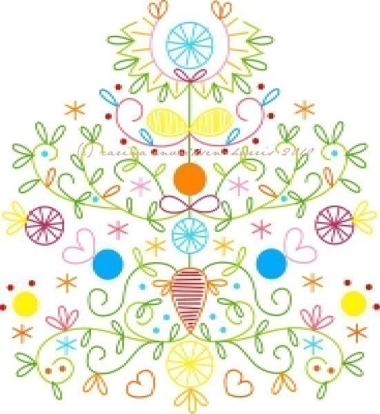 Tree of Love Embroidery Pattern PDF