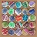 PICK A COLOUR - Upcycled vintage postage stamp badge - Machin - iconic British design