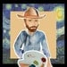 Vincent Van Gogh : A Starry Starry Paper doll magnetic collage