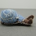 Tiny Snail Toy: Waldorf Inspired Natural Wool Felt Animal, Heirloom Children's Toy