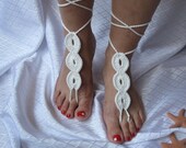 Barefoot sandals or Fingerless gloves-hand and foot jewelry eco friendly designer spring fashion sale wedding flower easter mothersday gifts